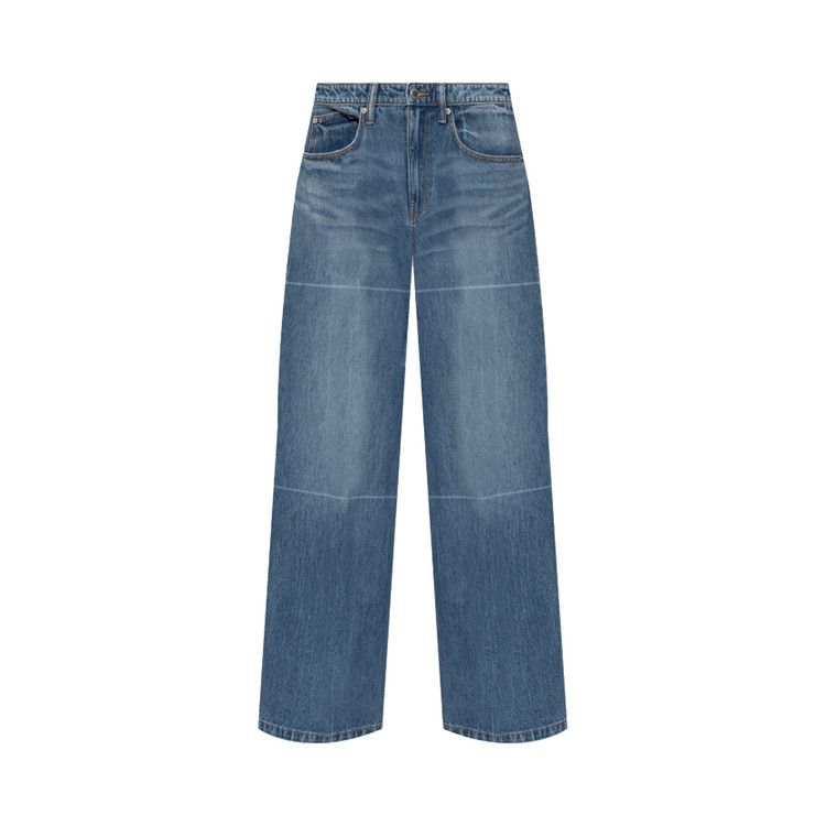 Alexander Wang Straight Pant W/ Faded Fold Lines 'Vintage Marbled Blue'