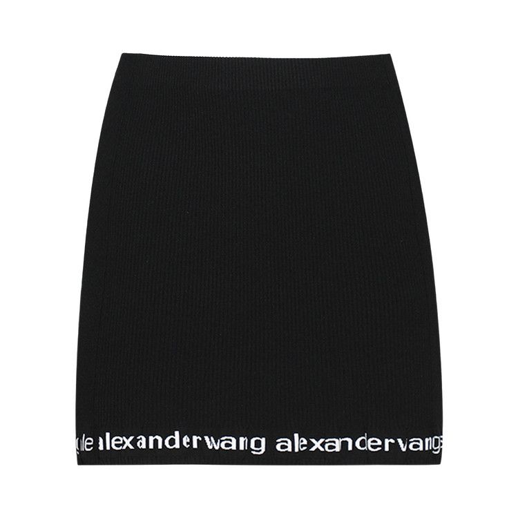 Alexander Wang Ribbed Mini Skirt W/Logo 'Black'