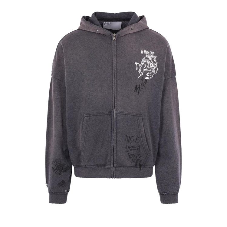 Paly Hollywood Carrying The Message Zip Hooded Sweatshirt 'Black'