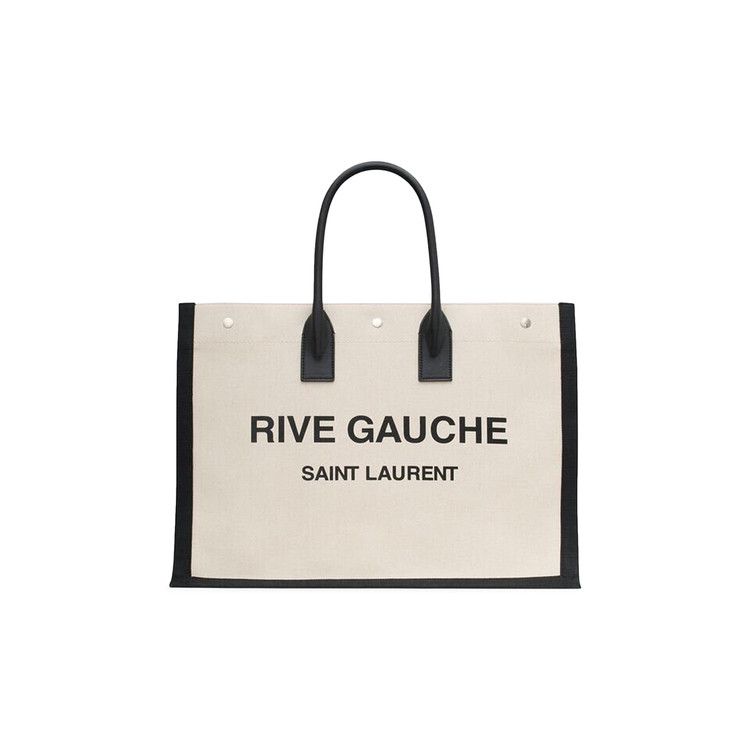 Saint Laurent Rive Gauche Large Tote Bag 'Grege/Black'