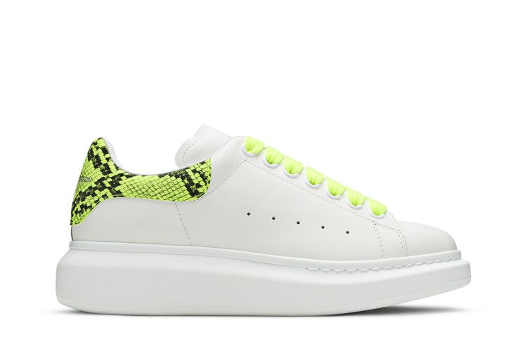 Alexander McQueen Wmns Oversized Sneaker 'Snake Print - White Yellow'