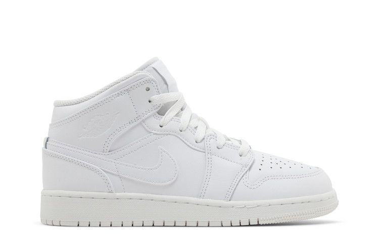 Air Jordan 1 Mid GS 'Triple White' 2023