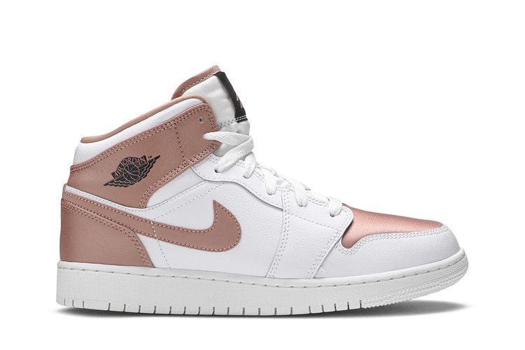 Air Jordan 1 Mid GS 'White Rose Gold'