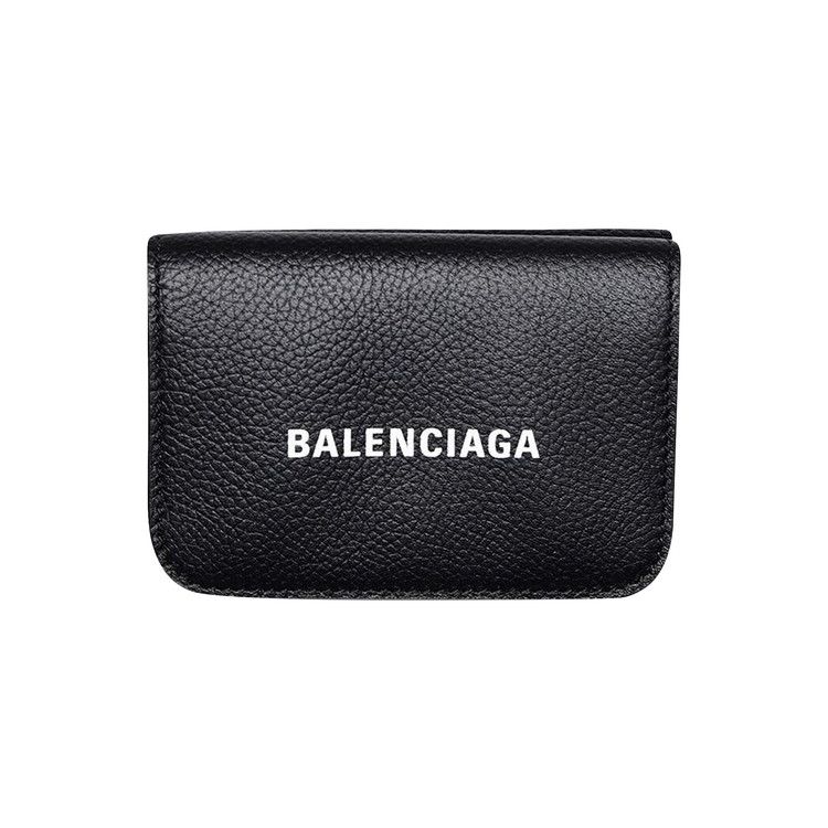Balenciaga Leather Folding Wallets 'Black/White'