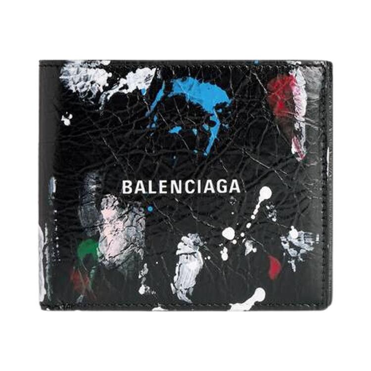 Balenciaga Cash Square Folded Wallet 'Black/Multicolor'