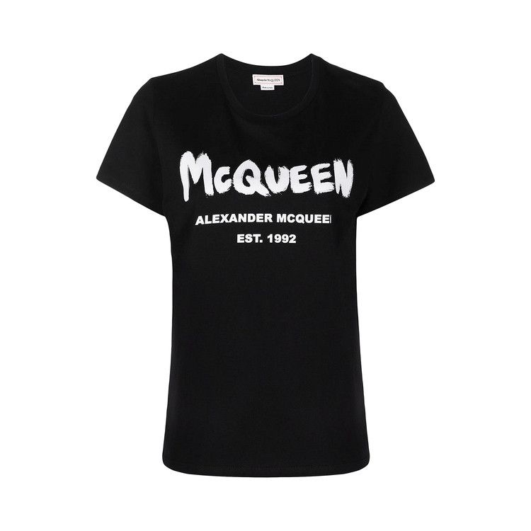 Alexander McQueen Graffiti Logo Short-Sleeve T-Shirt 'Black'