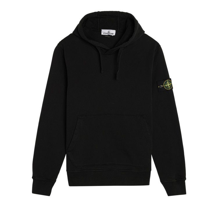 Stone Island Garment Dyed Fleece Hoodie 'Black'