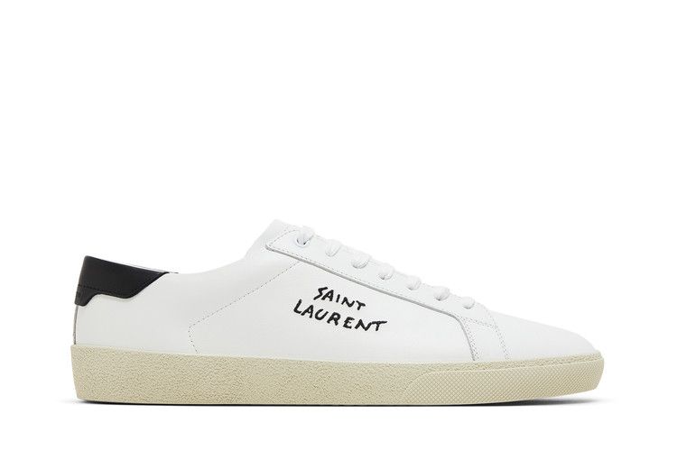 Saint Laurent SL-06 Court Leather 'White Black' 2023