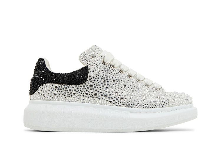 Alexander McQueen Wmns Oversized Sneaker 'White Black Crystal'