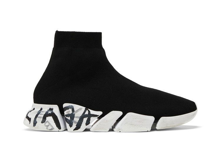 Balenciaga Speed 2.0 Sneaker 'Worn-Out Graffiti - Black'
