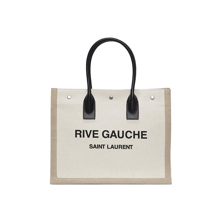 Saint Laurent Rive Gauche Small Tote Bag 'Greggio/Naturale'