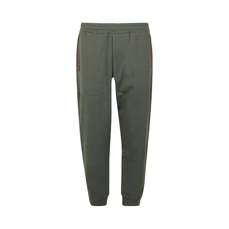 Alexander McQueen Slim-Fit Cotton Track Pants 'Green'