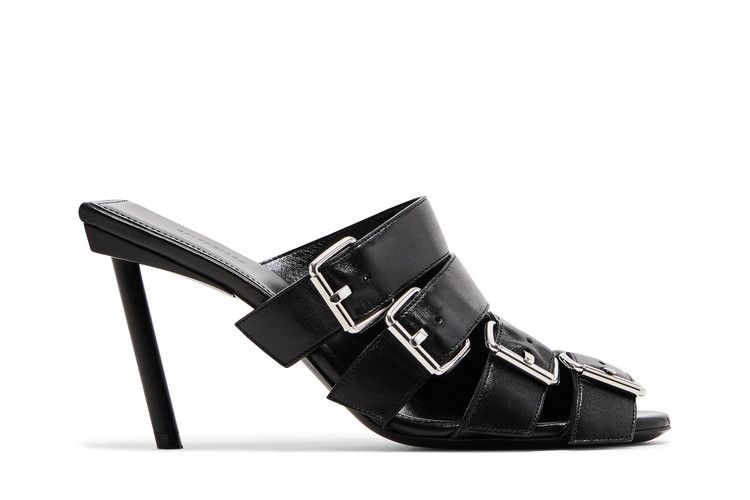 Balenciaga Wmns Buckle Strap Sandal 'Black Silver'