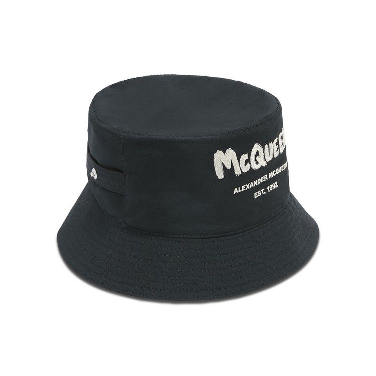 Alexander McQueen Graffiti Bucket Hat 'Black/Ivory'
