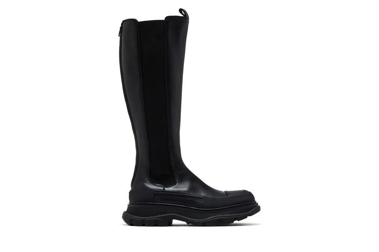 Alexander McQueen Wmns Tread Slick Knee High Boot 'Black'