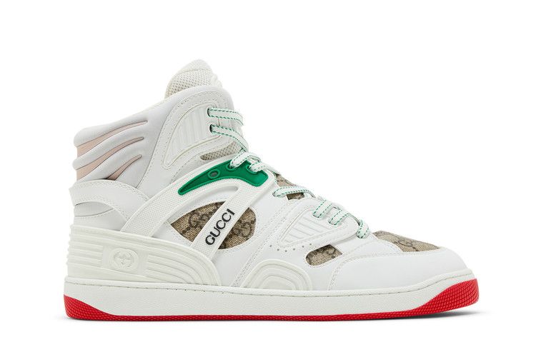 Gucci Basket High 'White Demetra Red'
