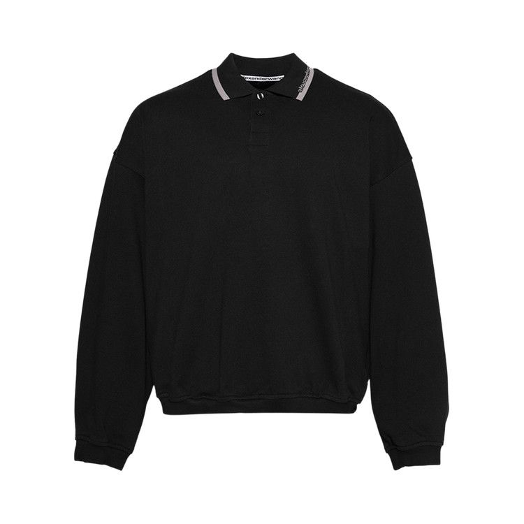 Alexander Wang Long-Sleeve Polo Shirt 'Black'