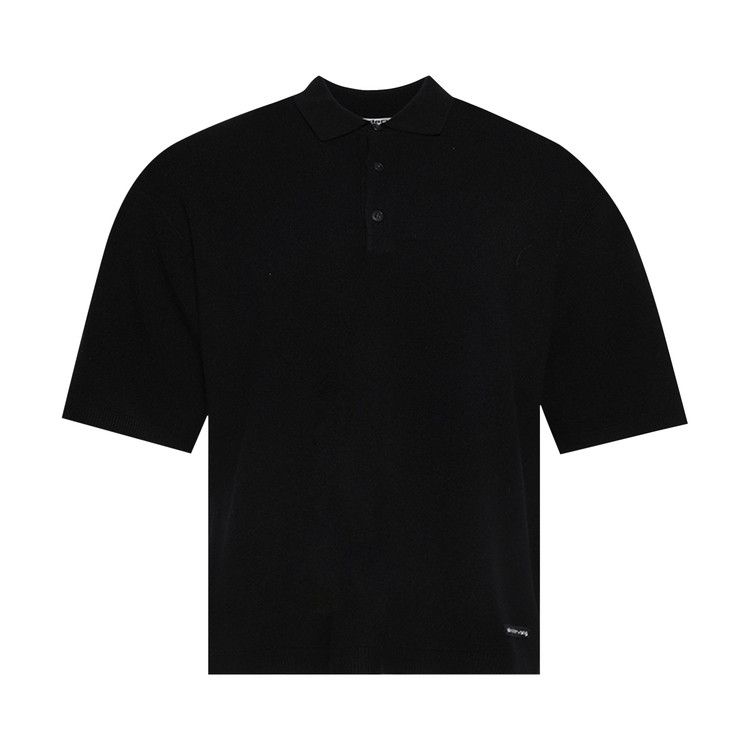 Alexander Wang Polo W/ Knit Logo Label 'Black'