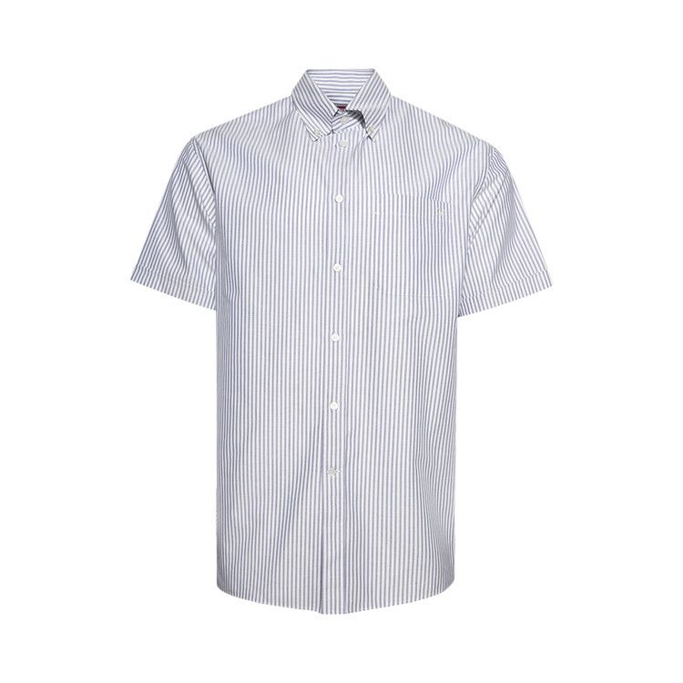 Valentino Striped Button-Up Shirt 'White/Blue'