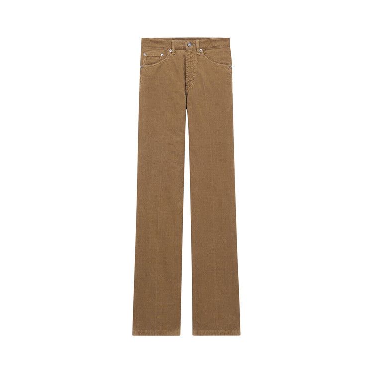 Saint Laurent Clyde Pants In Corduroy 'Fall Beige'