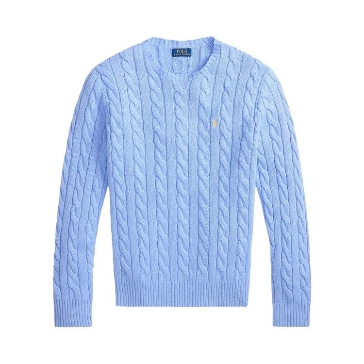 Polo Ralph Lauren Cable Knit Crewneck Sweater 'Austin Blue'
