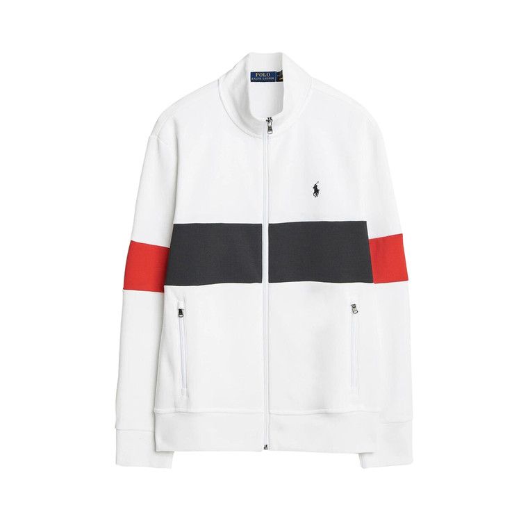 Polo Ralph Lauren Mesh Double Knit Long-Sleeve-Sweatshirt 'Ceramic White/Multicolor'