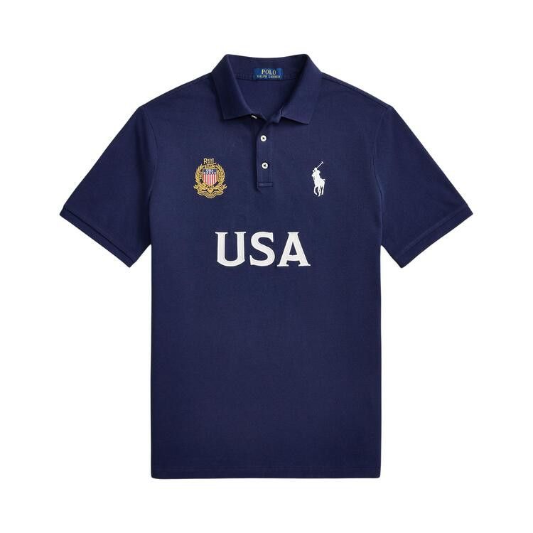 Polo Ralph Lauren USA Short-Sleeve Mesh Polo 'Newport Navy'