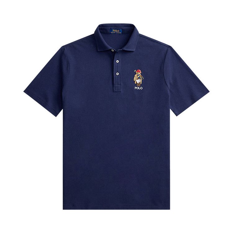 Polo Ralph Lauren Short-Sleeve Basic Mesh Novelty Bear Polo 'Newport Navy/Heritage Bear'