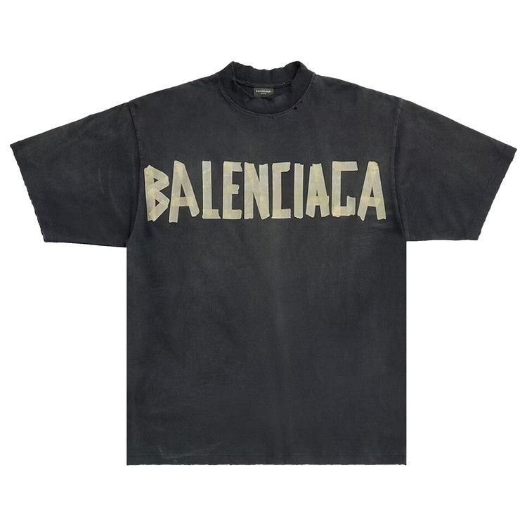 Balenciaga Tape Type Medium Fit T-Shirt 'Black'