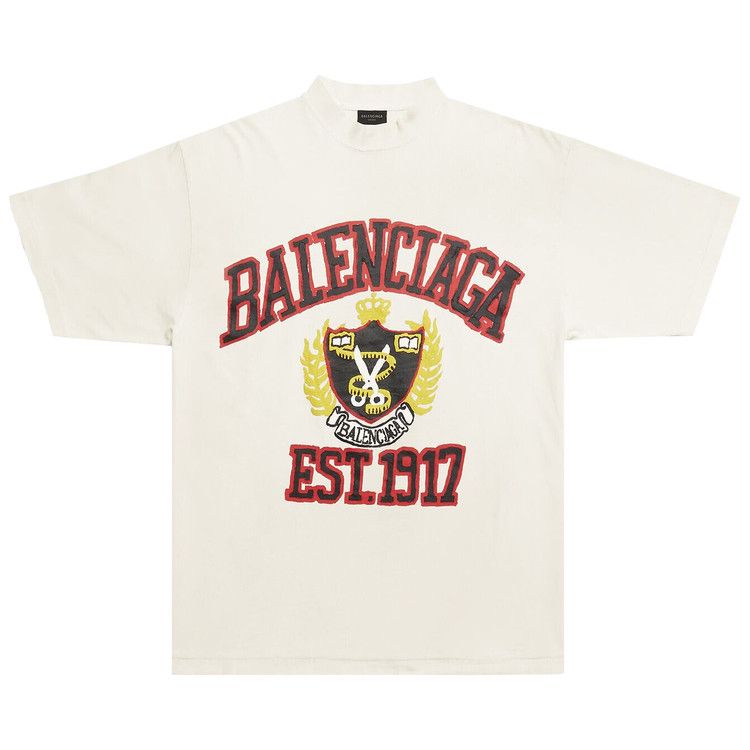 Balenciaga College Tee 'Dirty White'