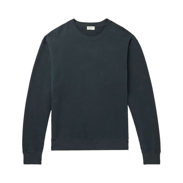 Saint Laurent Crewneck Long-Sleeve Sweatshirt 'Dark Petrol Blue'