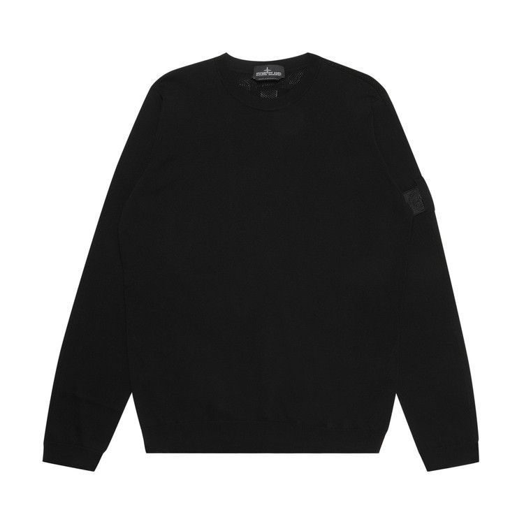 Stone Island Shadow Project Sweater With Shoulder Patch Logo 'Black'