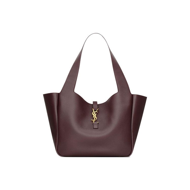 Saint Laurent Le 5 À 7 Bea In Grained Leather 'Dark Currant'