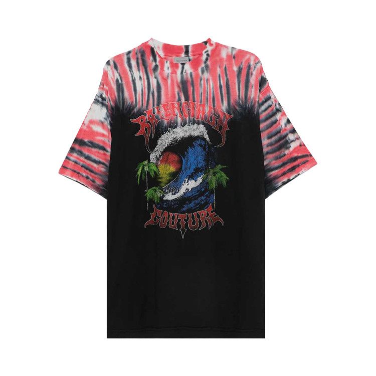 Balenciaga Extreme Tie Dye Medium Fit T-Shirt 'Black'