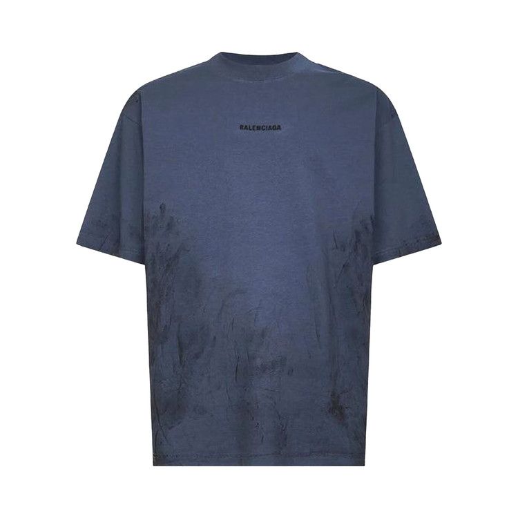 Balenciaga Medium Fit T-Shirt 'Faded Dark Blue/Black'