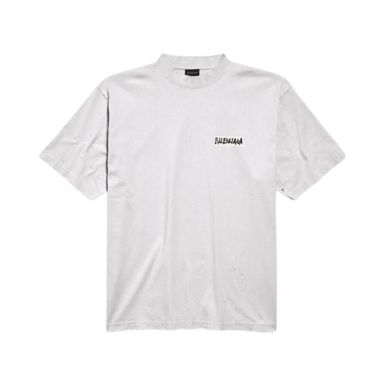 Balenciaga Medium Fit Crew Neck T-Shirt 'Dirty White'