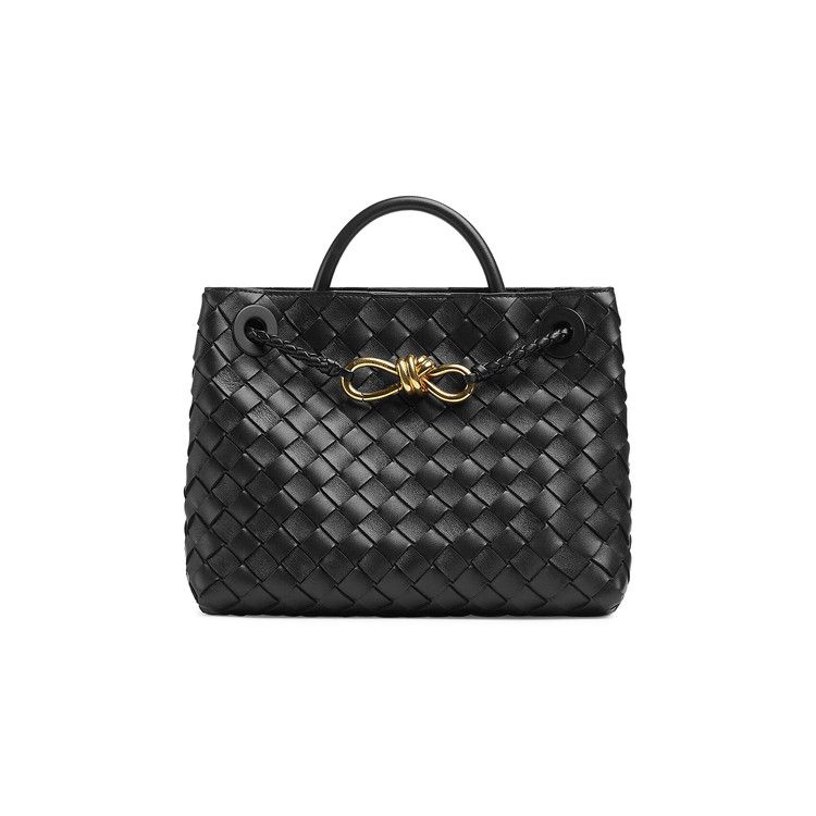 Bottega Veneta Lambskin Andiamo Small Hand Bag 'Black'