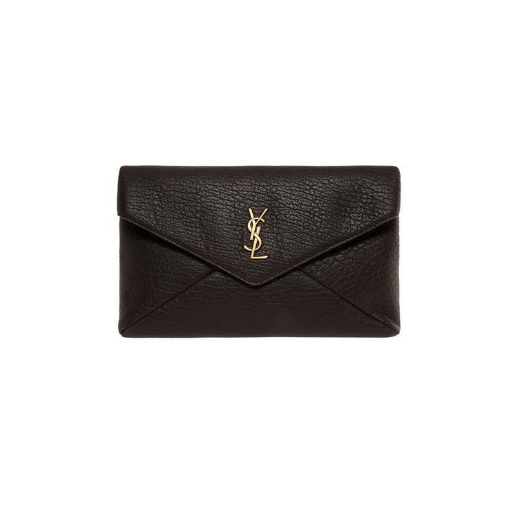 Saint Laurent Cassandre Envelope Pouch 'Chocolate Noir'