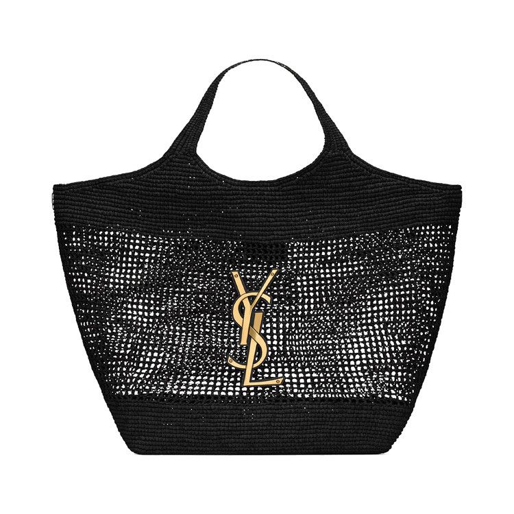 Saint Laurent Raffia Bag 'Nero'