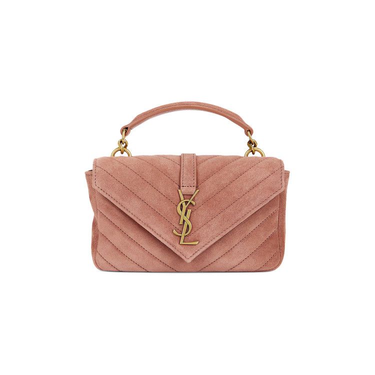 Saint Laurent Mini College Chain Bag 'Barely Pink'