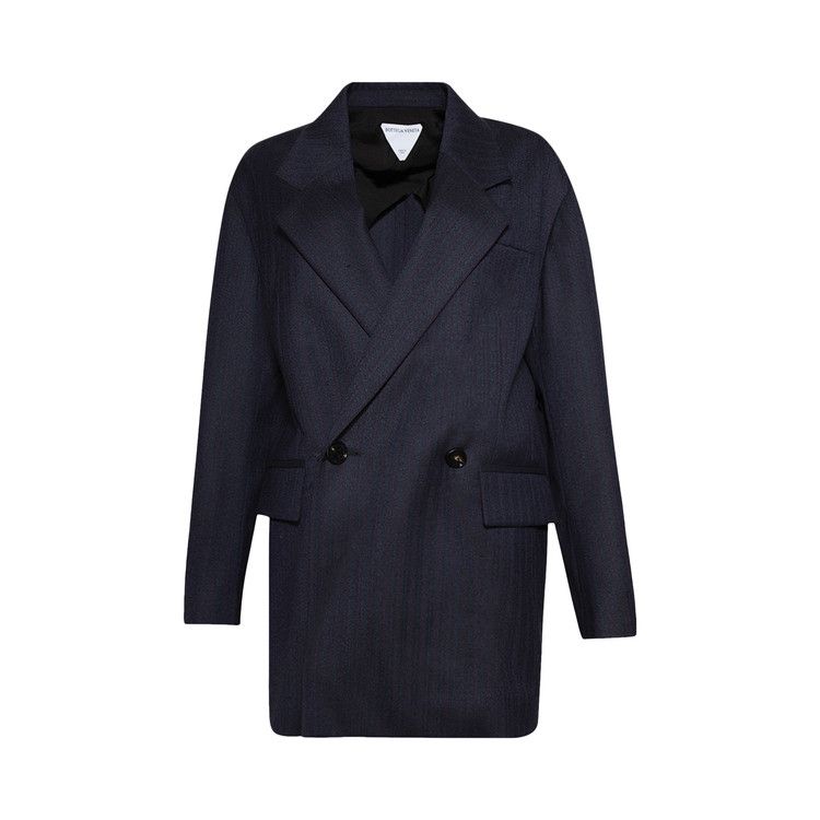 Bottega Veneta Double Breasted Blazer 'Black/Blue'