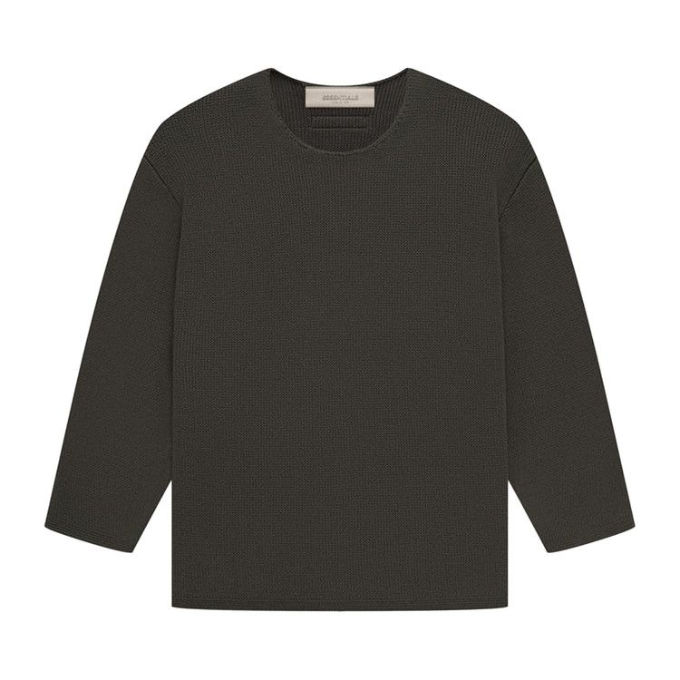 Fear of God Essentials Kids Rawneck Knit Sweater 'Off Black'