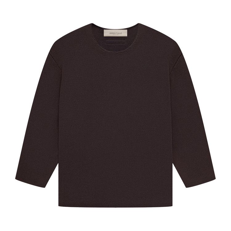 Fear of God Essentials Kids Rawneck Knit Sweater 'Plum'