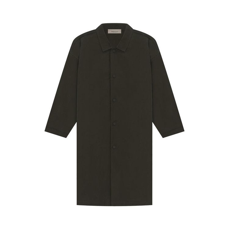 Fear of God Essentials Kids Long Coat 'Off Black'