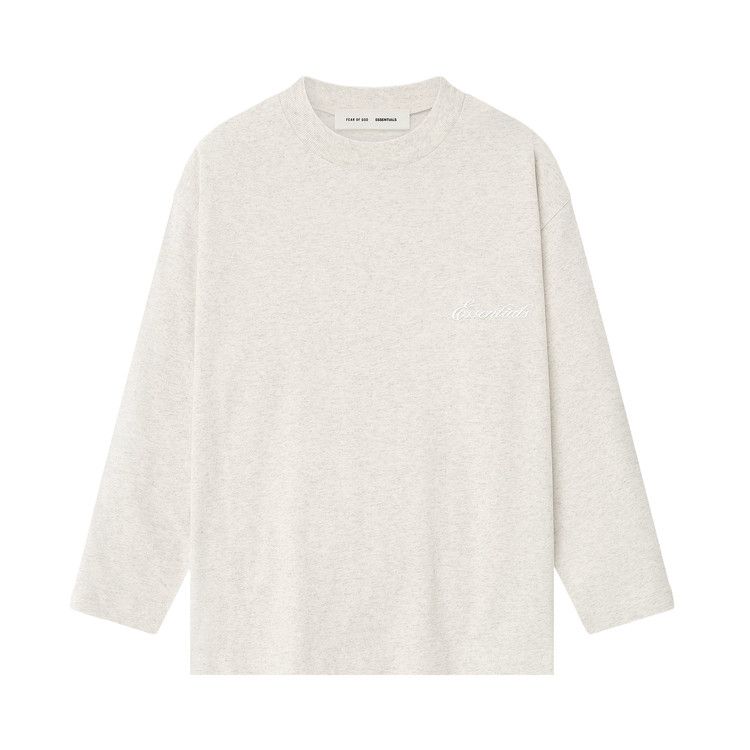 Fear of God Essentials Embroidered Classic Long-Sleeve Tee 'Oatmeal Heather'