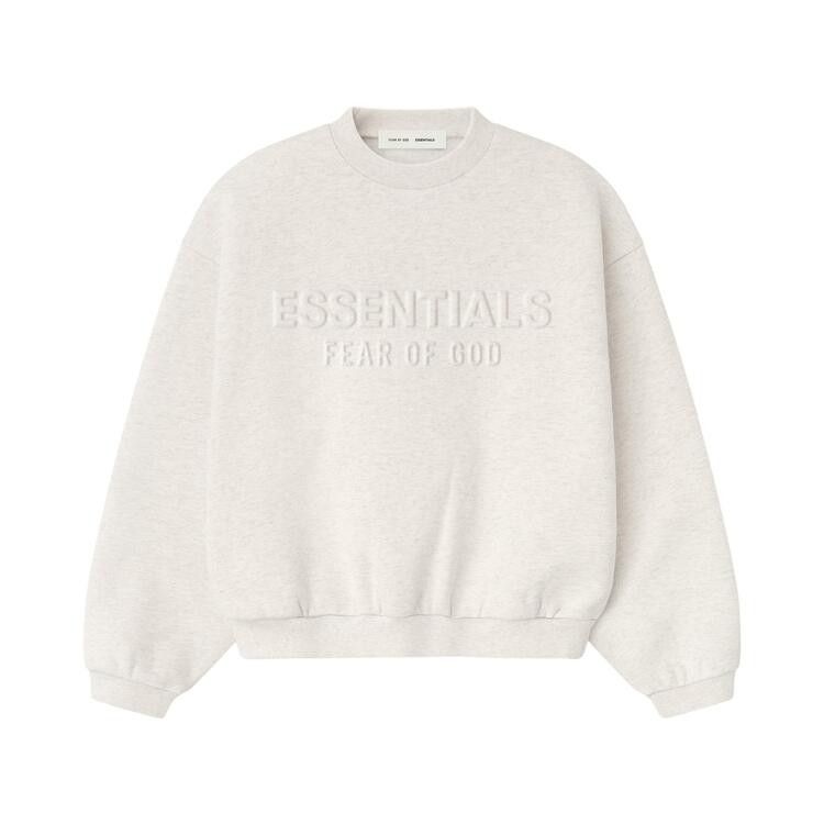 Fear of God Essentials Embossed Classic Crewneck Sweatshirt 'Oatmeal Heather'