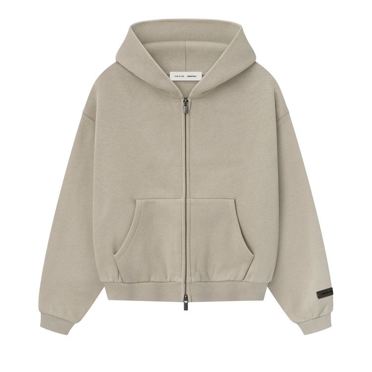 Fear of God Essentials Kids Fleece Zip-Up Hoodie 'Timber'