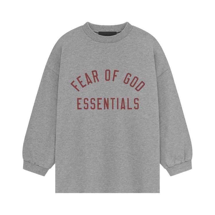 Fear of God Essentials Kids Jersey Long-Sleeve Tee 'Dark Heather'