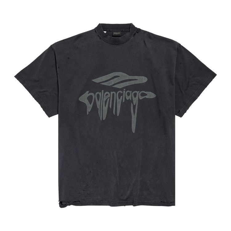 Balenciaga 3B Liquefied T-Shirt 'Faded Black/Anthracite'