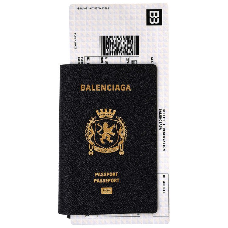 Balenciaga Passport Long Wallet 1 Ticket 'Black'